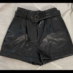 Express Vegan Leather Shorts